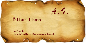 Ádler Ilona névjegykártya
