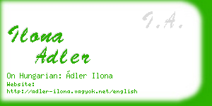 ilona adler business card