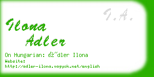 ilona adler business card